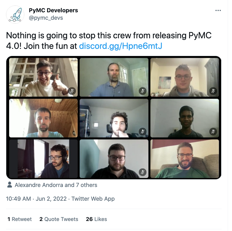 grid screenshot of 9 people